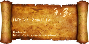 Hódi Zomilla névjegykártya